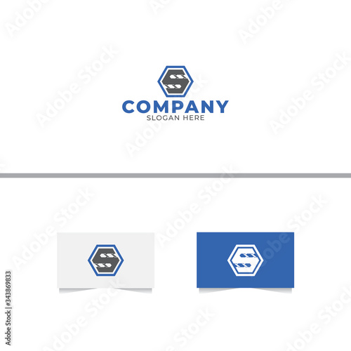 Letter S Drill Logo Design Template