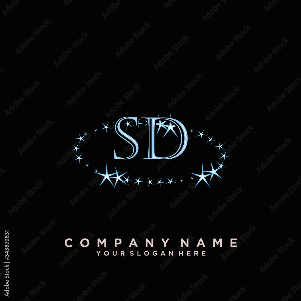 Initial Letter SD Logo With circle Template Vector Initial Letter SD Logo With circle Template Vector