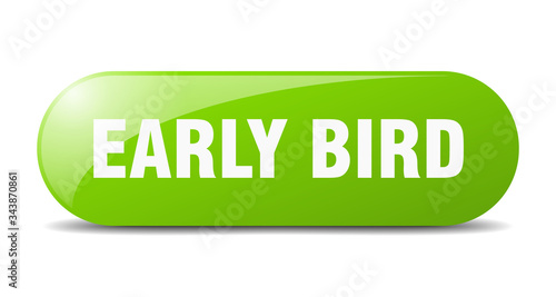 early bird button. early bird sign. key. push button.
