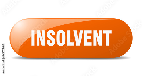 insolvent button. insolvent sign. key. push button.