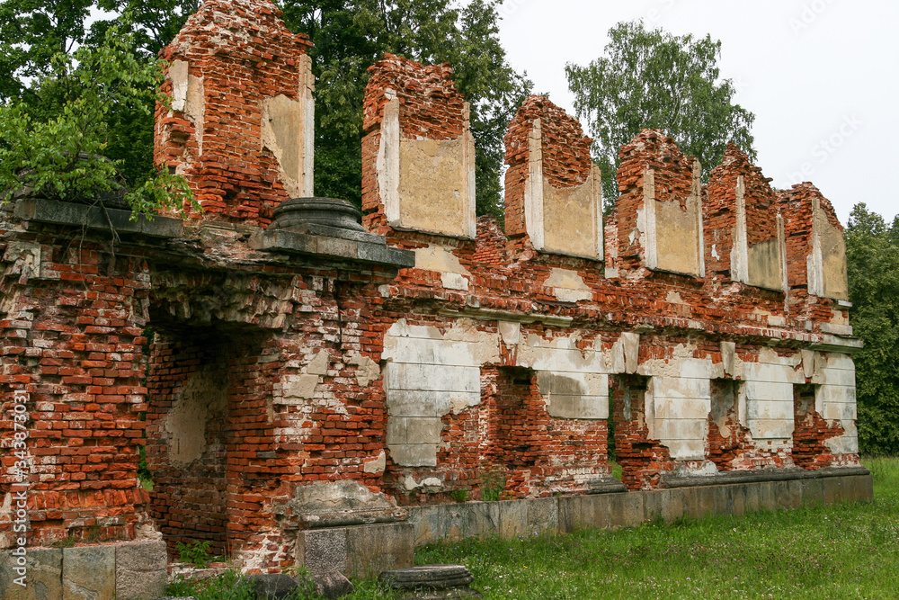 Ruins of a brick building Ruins of a brick building