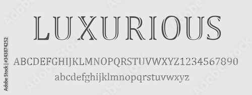 luxurious font and numbers design.Typography fonts regular uppercase, lowercase. vector illustration