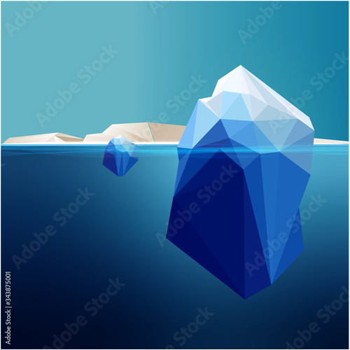 vector illustration of an abstract background with ice cubes
