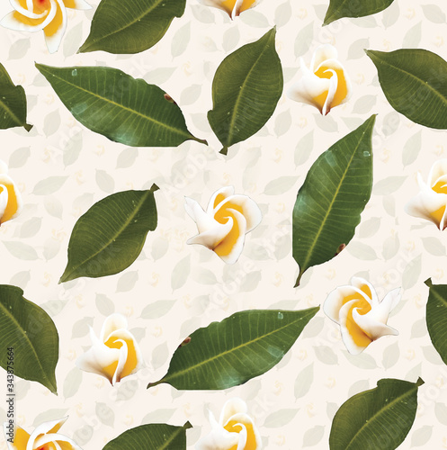 seamless pattern with leaves