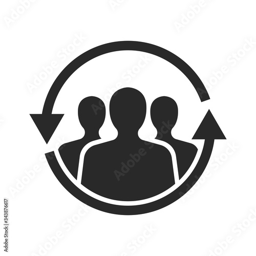 returning client icon vector customers interaction