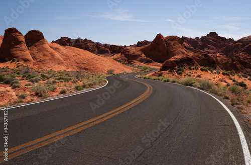 Route road-trip état-unis désert vallé du feu , las vegas