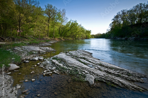 Spring on the Vermillion River near Utica, Illinois, USA.