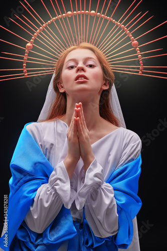 Fotografia, Obraz praying Bible Madonna