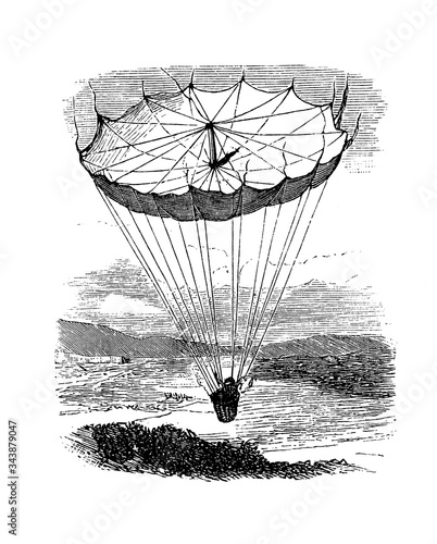 Robert Cocking (1776 - 1837) spent many years developing an inverted cone-shaped parachute but was killed in a skydiving attempt when the parachute broke up before hitting the ground in 1837