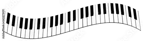 Black and white piano keys photo