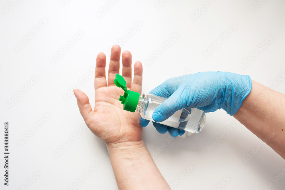 hands with antiseptic hands with antiseptic