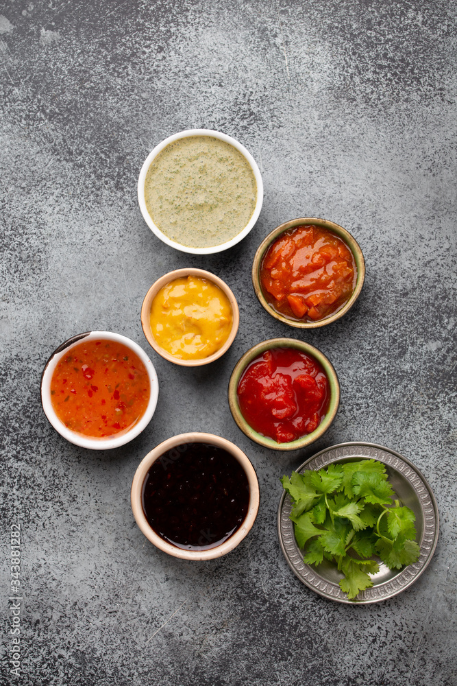 Assorted Indian chutneys Assorted Indian chutneys