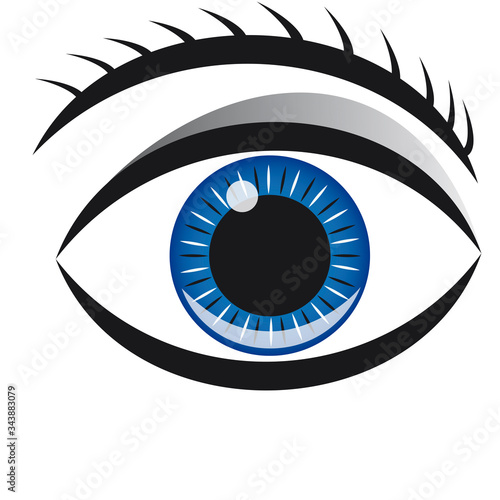 Auge blau