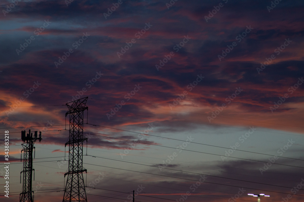 Naklejka premium Power Lines