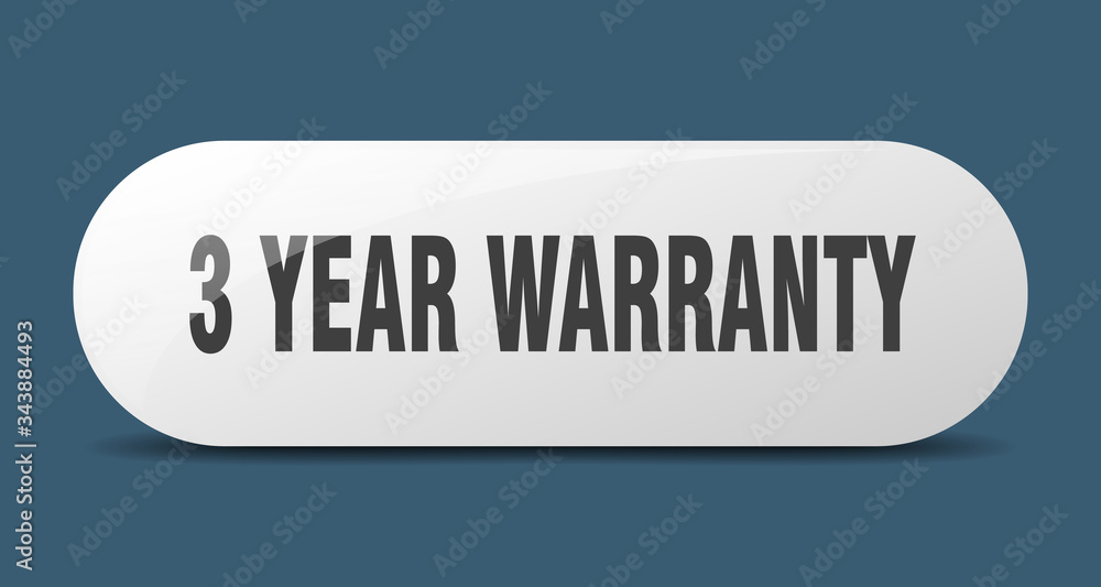 3 year warranty button. 3 year warranty sign. key. push button. 3 year warranty button. 3 year warranty sign. key. push button.