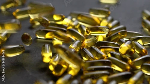 Close-up Macro Shot Of Yellow Gelatin Pills