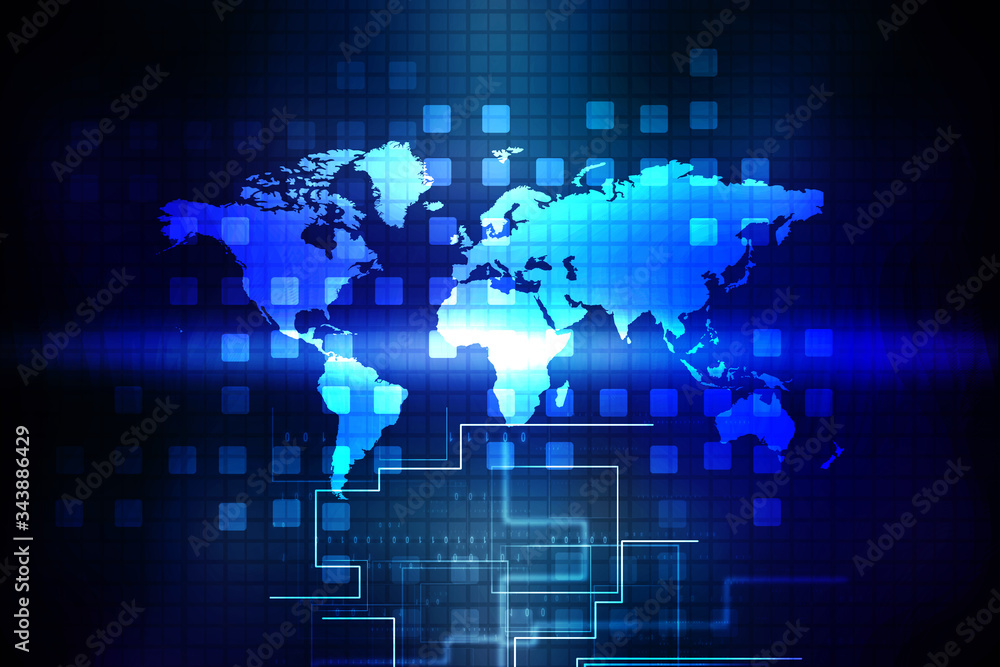 2d illustration world map abstract background 2d illustration world map abstract background