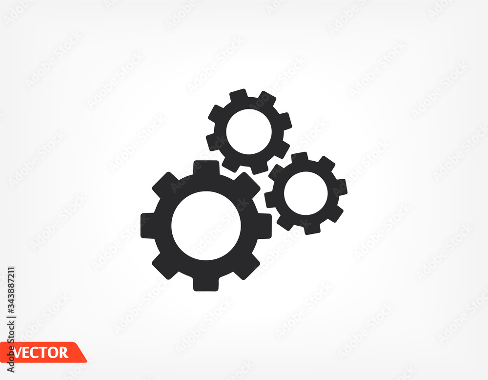 Gear icon. gear half. Vector graphics display work style. clipped gear vector graphics. for your site 10 eps Gear icon. gear half. Vector graphics display work style. clipped gear vector graphics. for your site 10 eps