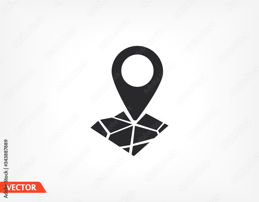 Pin on the map icon. Vector Eps 10 . Lorem Ipsum Flat Design Pin on the map icon. Vector Eps 10 . Lorem Ipsum Flat Design
