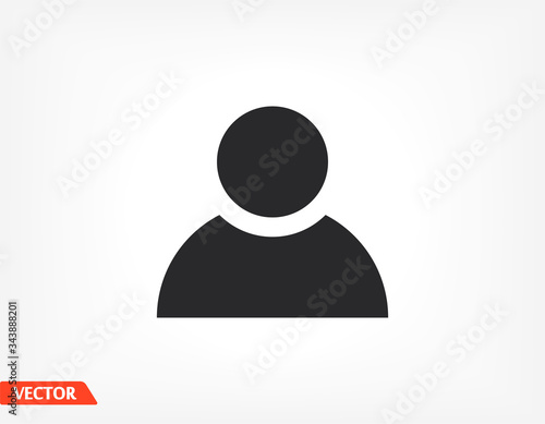 User icon in trendy flat style isolated on head background. User silhouette symbol for your website design, logo, application, user interface. Vector illustration, EPS 10 people.