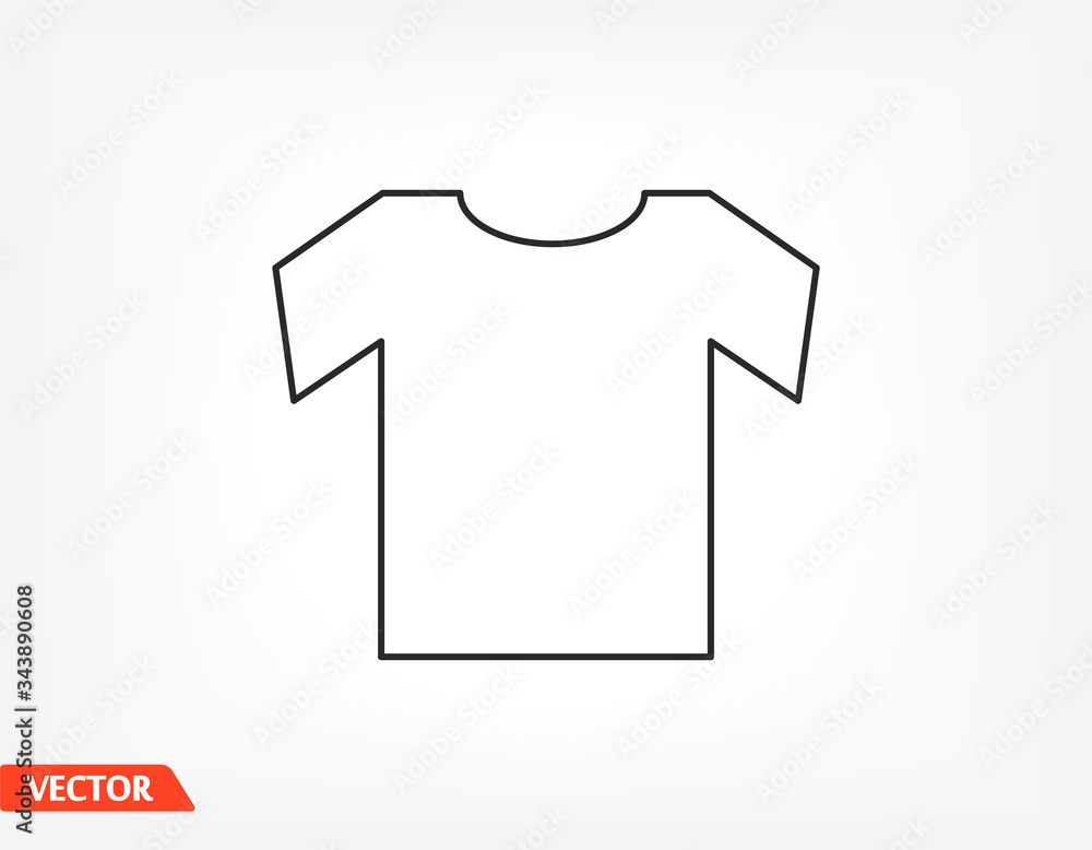 T-shirt black vector icon line linear style on the background. Best icon 10 eps illustration T-shirt black vector icon line linear style on the background. Best icon 10 eps illustration