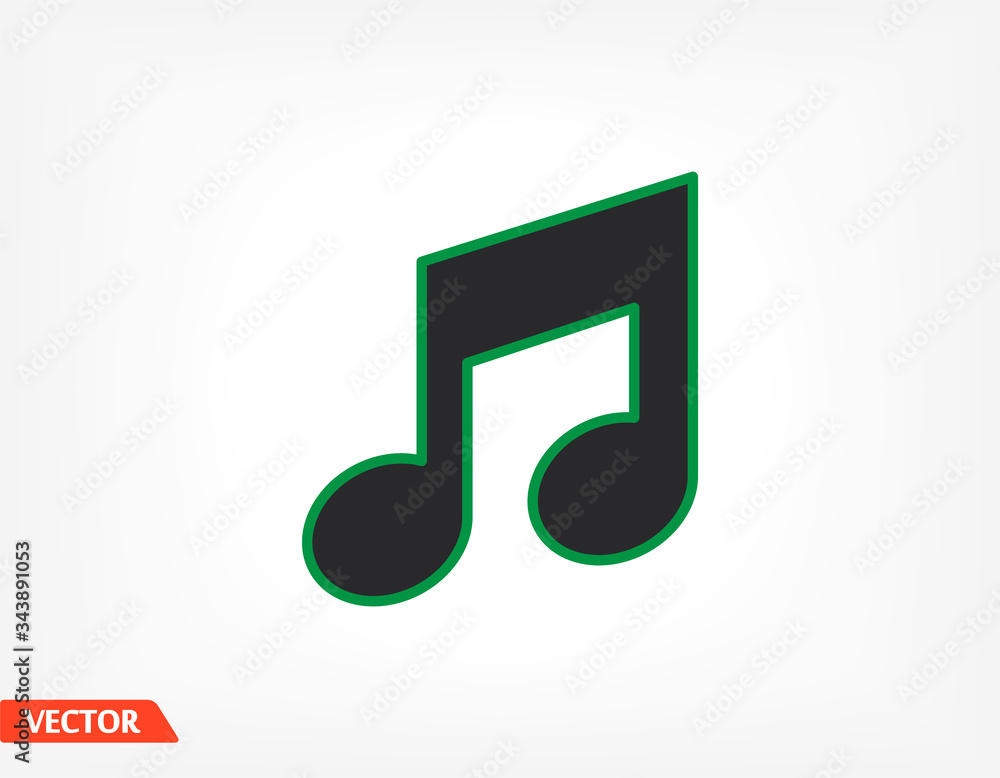 Music Icon in trendy flat style isolated on background. Note symbol for your web site design, logo, app, UI. Vector Music illustration, EPS 10 Music melody . Music Icon in trendy flat style isolated on background. Note symbol for your web site design, logo, app, UI. Vector Music illustration, EPS 10 Music melody .