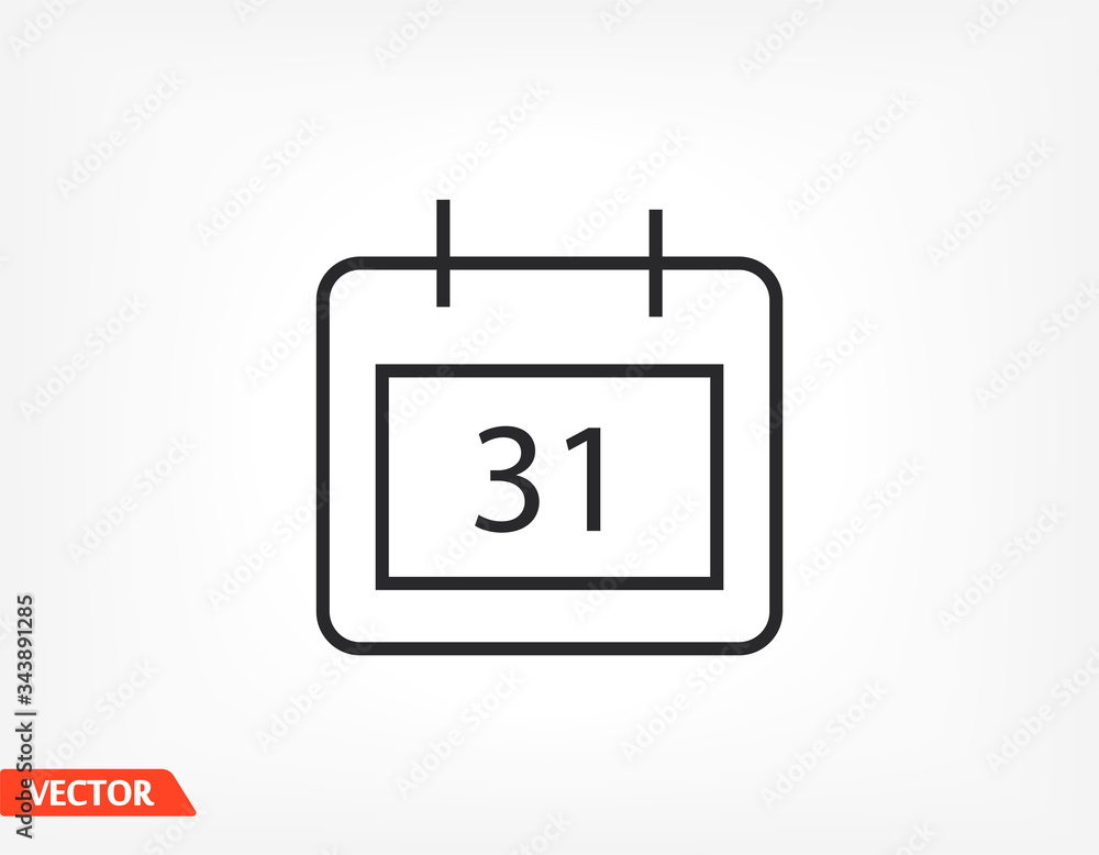 calendar icon. Vector Eps 10 month date illustration Flat Design calendar icon. Vector Eps 10 month date illustration Flat Design
