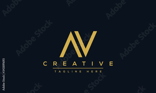 AV Letter Logo Design. Creative Modern Alphabet letters monogram icon A V, A and V.