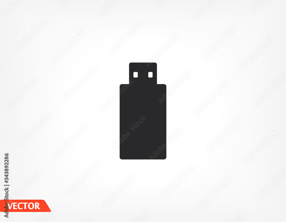 USB drive icon. Vector USB EPS 10. Information storage device Design Flat. USB icon. flat style USB drive icon. Vector USB EPS 10. Information storage device Design Flat. USB icon. flat style