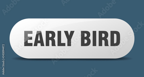 early bird button. early bird sign. key. push button.