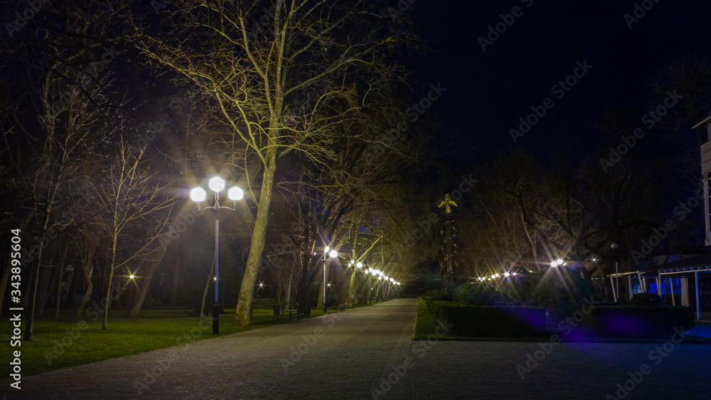 Foggy night in the city Foggy night in the city