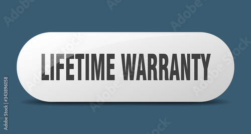 lifetime warranty button. lifetime warranty sign. key. push button.