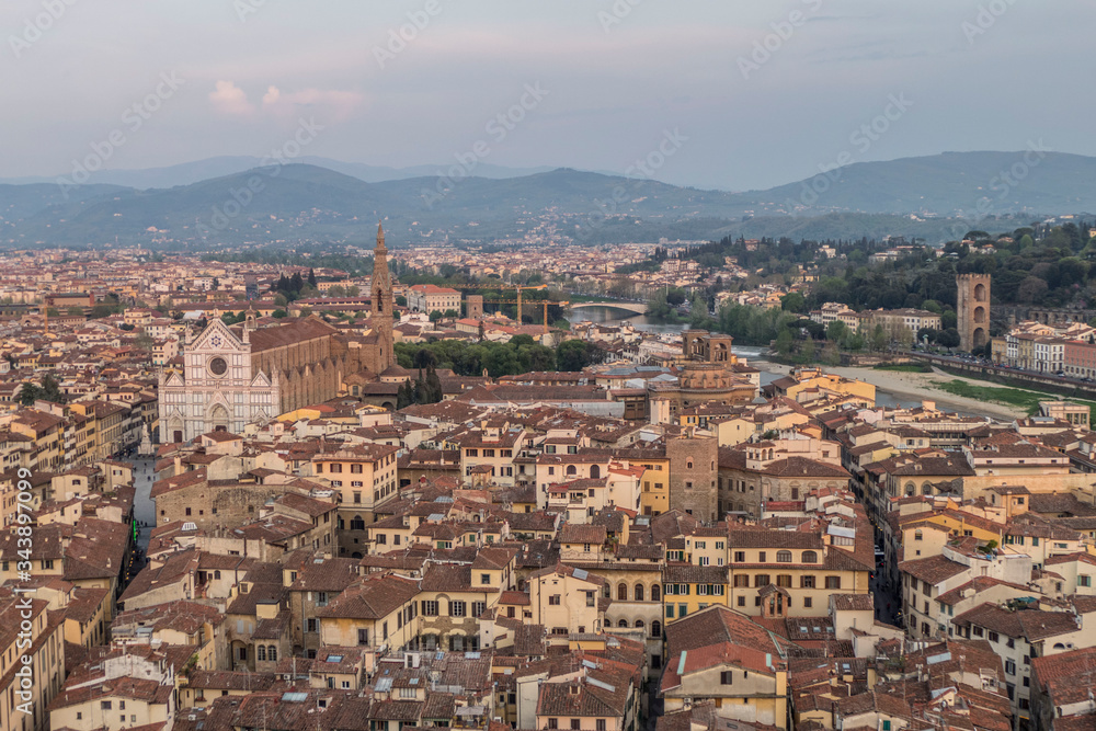Cityscape of Florence at sunset