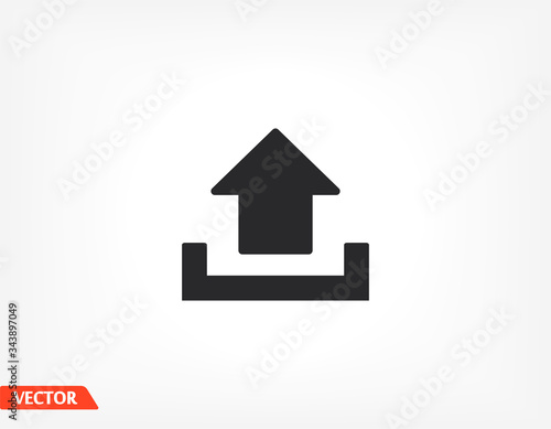 Upload icon . Vector Eps 10 . Lorem Ipsum Flat Design
