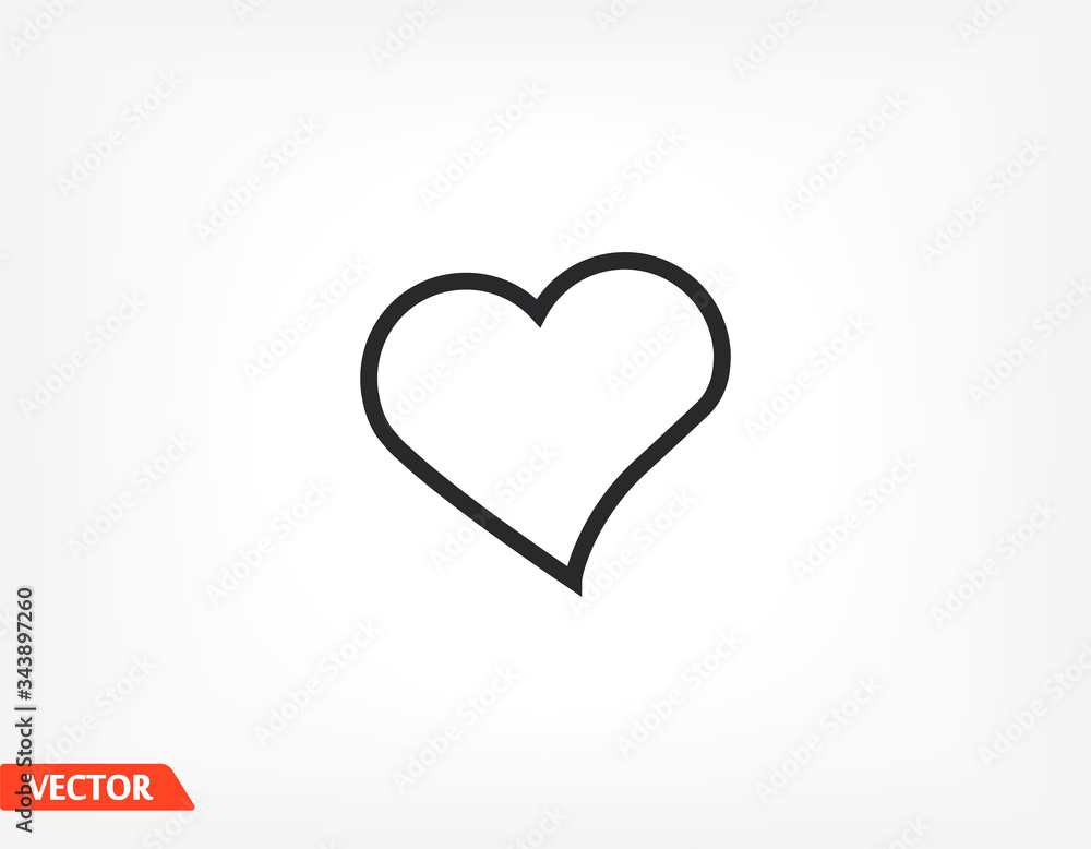 heart icon beautiful heart. love in the icon. heart vector graphics. eternal love. linear graphics 10 eps line