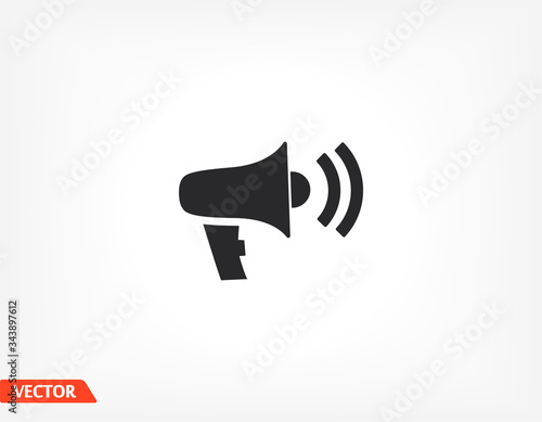 loudspeaker icon. Vector shout. Eps 10 volume. flat design. the work is done for your use for your purposes and purposes.