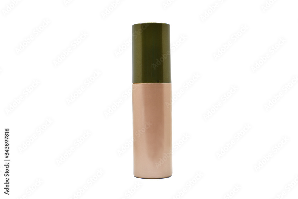 Closed aerosol spray metal bottle can isolated on white with clipping path Closed aerosol spray metal bottle can isolated on white with clipping path