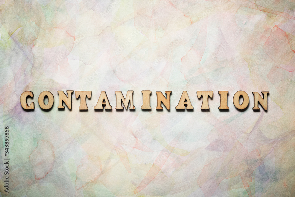 Obraz premium Contamination text