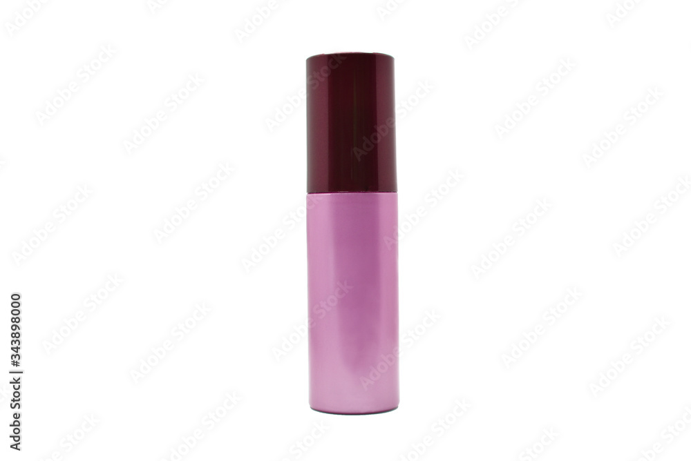 Closed aerosol spray metal bottle can isolated on white with clipping path Closed aerosol spray metal bottle can isolated on white with clipping path