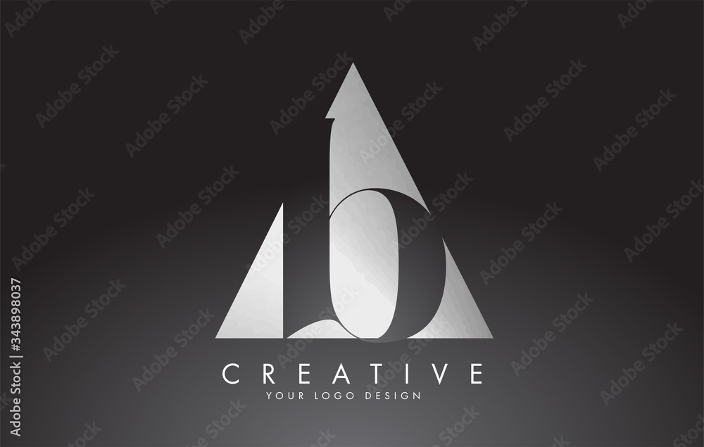Black and Silver AB A B Letters Logo with a geometric design. Black and Silver AB A B Letters Logo with a geometric design.