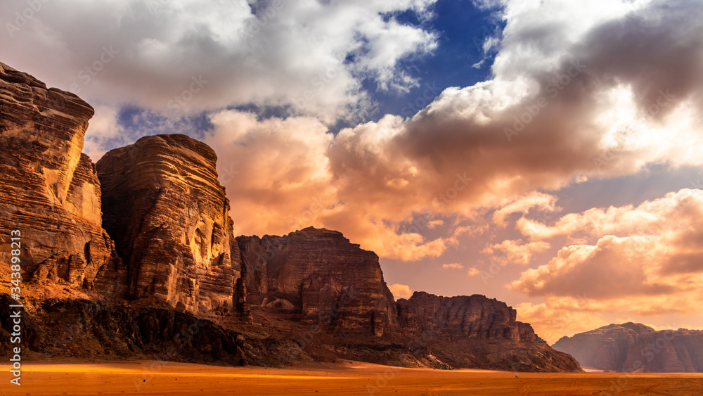 Cloudy night in the desert