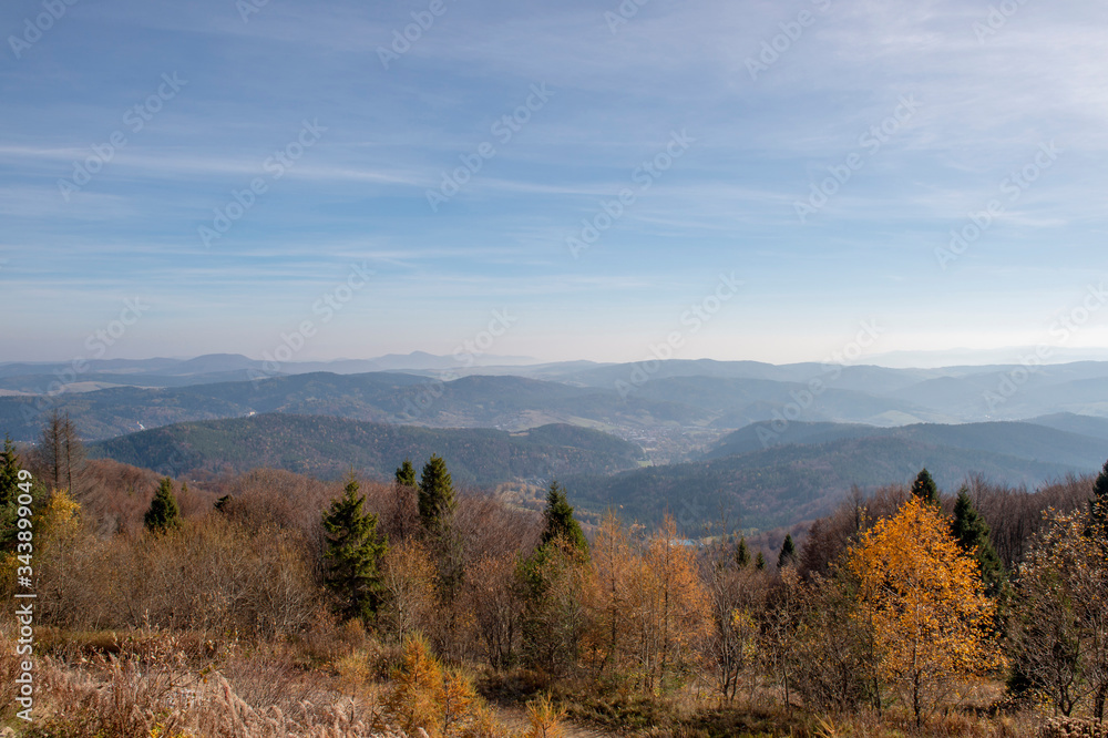 Mountain Jaworzyna Krynicka in Beskid Sądecki Mountain Jaworzyna Krynicka in Beskid Sądecki