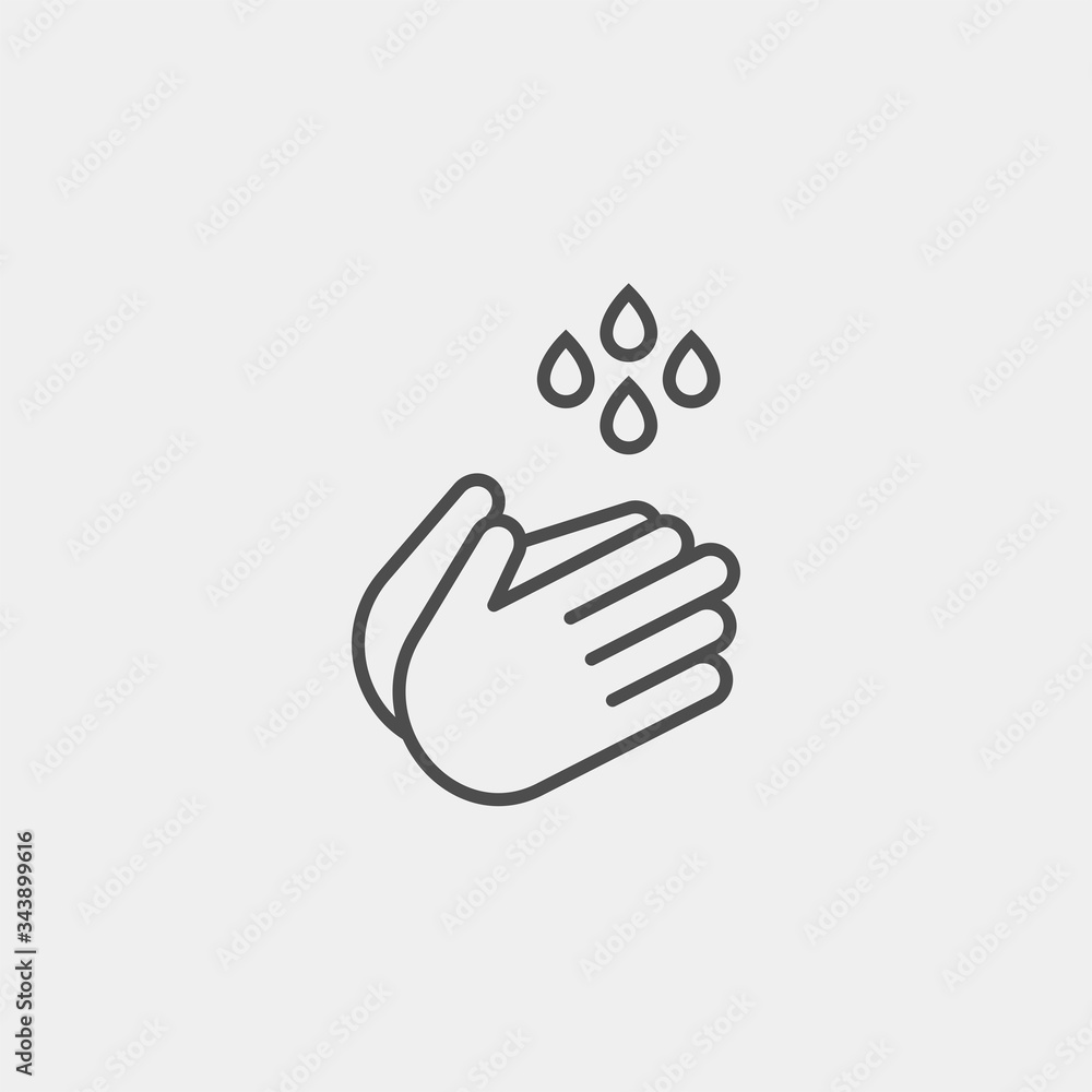 Hand wash flat vector icon. Clean hands flat vector icon Hand wash flat vector icon. Clean hands flat vector icon