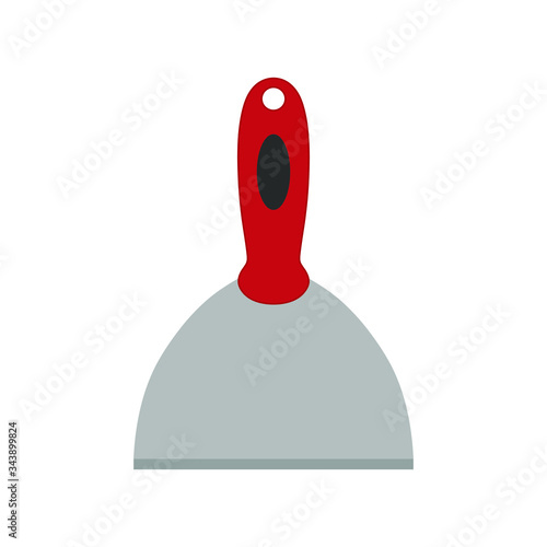 Putty knife tool vector fla...
