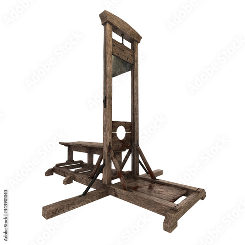 Guillotine - 3d illustration isolated on white background