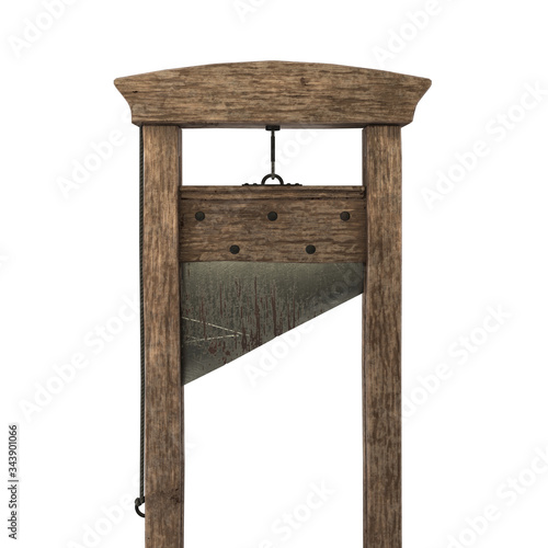 Guillotine - 3d illustration isolated on white background photo