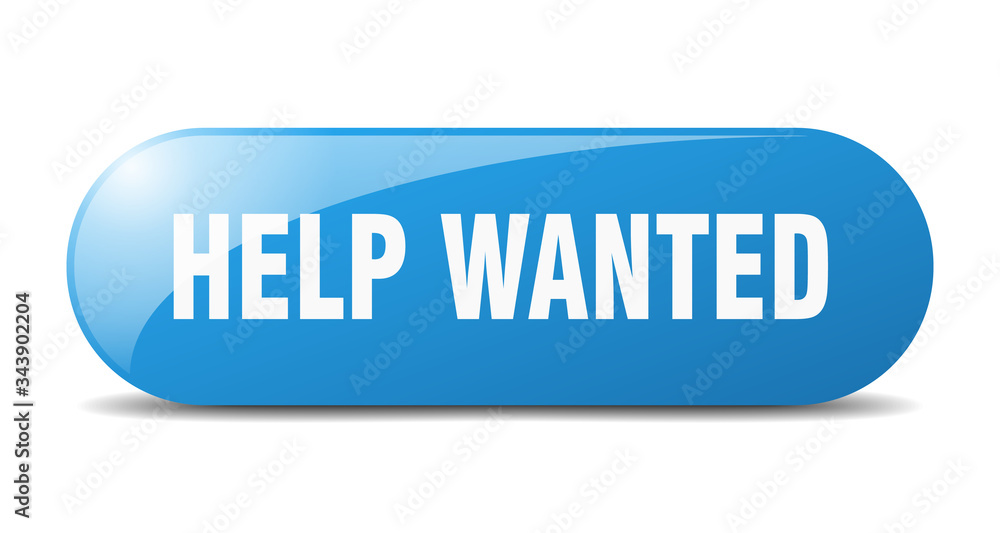 help wanted button. help wanted sign. key. push button.