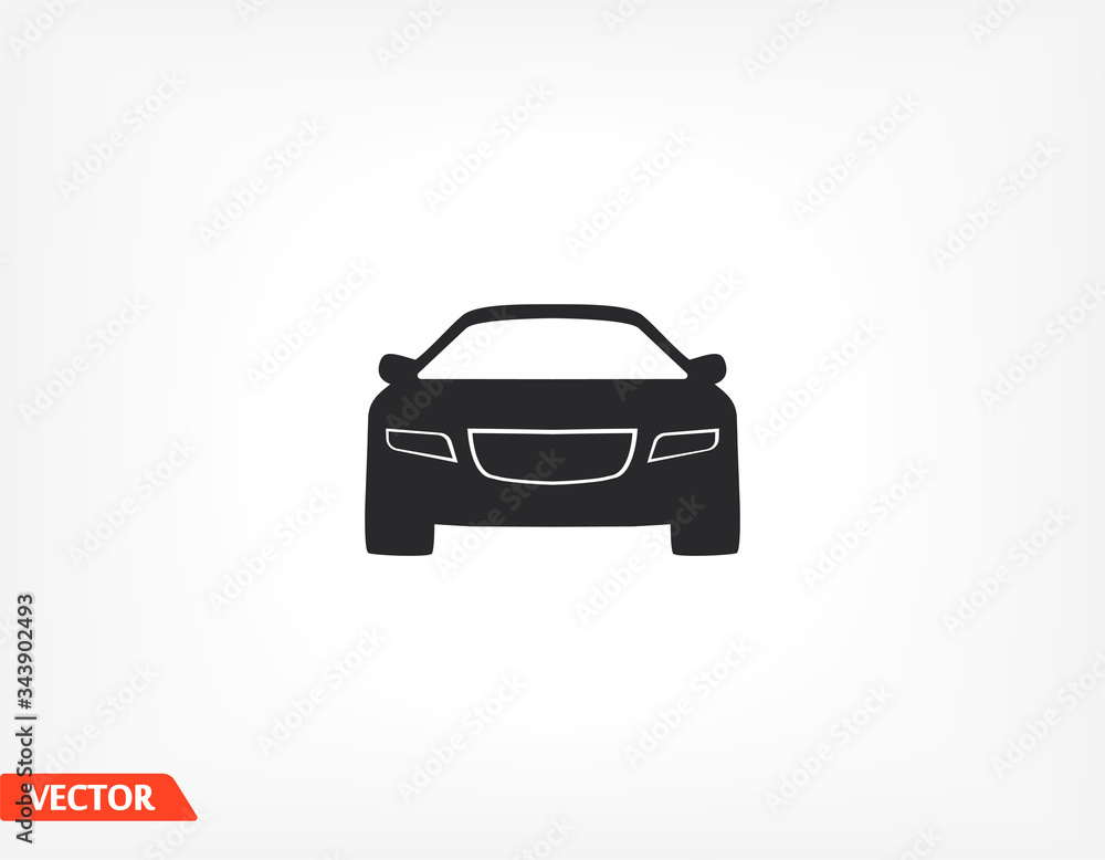 Machine outline line icon isolated on beautiful background. Car symbol for website design,logo, user interface. Editable stroke. Vector transport illustrator. EPS 10 line. car