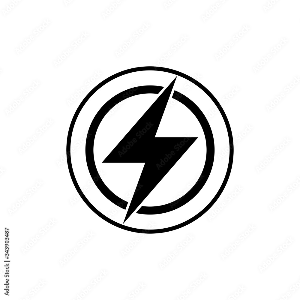 Lightning electric icon vector logo Lightning electric icon vector logo