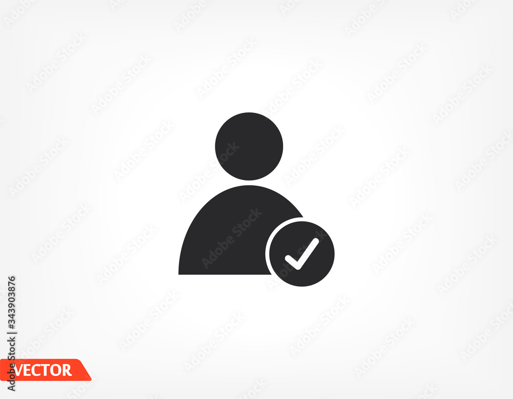 men check mark vector icon. check mark. person with a mark on the side. Vector graphics. human icon with confirmation 10 eps men check mark vector icon. check mark. person with a mark on the side. Vector graphics. human icon with confirmation 10 eps